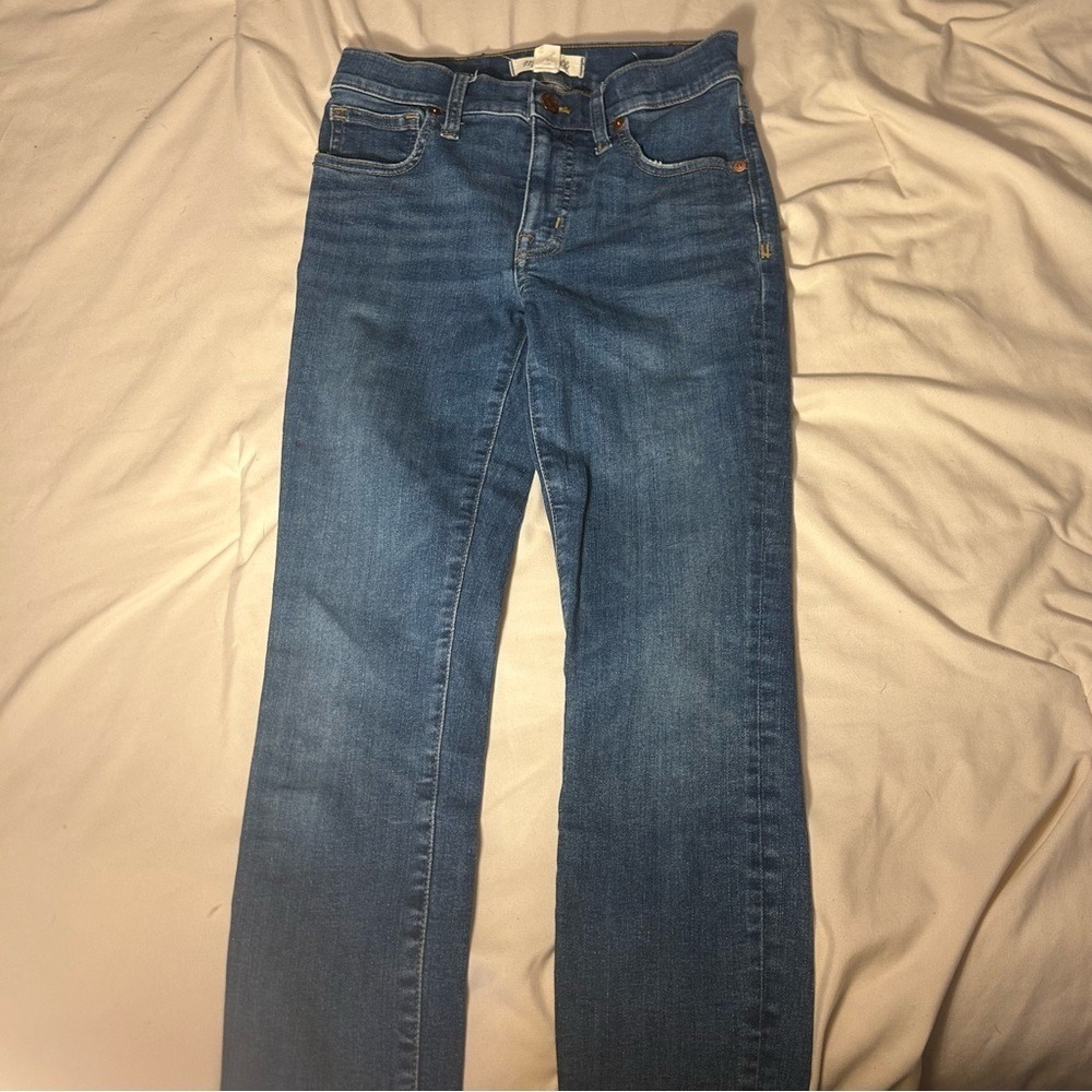 Madewell 9" Mid-Rise Skinny Jeans 24P Petite Blue Fair Trade Stretch Denim - Picture 4 of 13